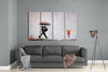 Banksy 4 Pieces Mega Glass Wall Art (59"x36") by Insigneart USA