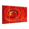 Red Vortex 4 Pieces Mega Glass Wall Art (59"x36") by Insigneart USA