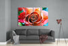 Rose 4 Pieces Mega Glass Wall Art (59"x36") by Insigneart USA