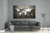 World Map 4 Pieces Mega Glass Wall Art (59"x36") by Insigneart USA