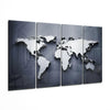 World Map 4 Pieces Mega Glass Wall Art (59"x36") by Insigneart USA
