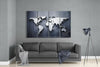 World Map 4 Pieces Mega Glass Wall Art (59"x36") by Insigneart USA