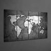 World Map 4 Pieces Mega Glass Wall Art (59"x36") by Insigneart USA