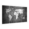 World Map 4 Pieces Mega Glass Wall Art (59"x36") by Insigneart USA