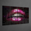 Lips 4 Pieces Mega Glass Wall Art (59"x36") by Insigneart USA