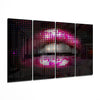 Lips 4 Pieces Mega Glass Wall Art (59"x36") by Insigneart USA
