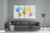 World Map 4 Pieces Mega Glass Wall Art (59"x36") by Insigneart USA