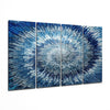 Blue Spiral 4 Pieces Mega Glass Wall Art (59"x36") by Insigneart USA