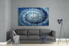Blue Spiral 4 Pieces Mega Glass Wall Art (59"x36") by Insigneart USA
