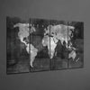 World Map 4 Pieces Mega Glass Wall Art (59"x36") by Insigneart USA