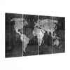 World Map 4 Pieces Mega Glass Wall Art (59"x36") by Insigneart USA