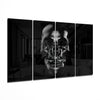 Skull 4 Pieces Mega Glass Wall Art (59"x36") by Insigneart USA
