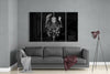 Skull 4 Pieces Mega Glass Wall Art (59"x36") by Insigneart USA