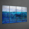 Blue Horizon 4 Pieces Mega Glass Wall Art (59"x36") by Insigneart USA