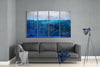 Blue Horizon 4 Pieces Mega Glass Wall Art (59"x36") by Insigneart USA