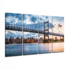 Sunset in Manhattan 4 Pieces Mega Glass Wall Art (59"x36") by Insigneart USA