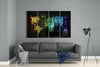 World Map 4 Pieces Mega Glass Wall Art (59"x36") by Insigneart USA