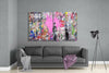 Charlie, Einstein and Banksy 4 Pieces Mega Glass Wall Art (59"x36") by Insigneart USA