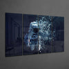 Astronaut 4 Pieces Mega Glass Wall Art (59"x36") by Insigneart USA