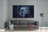 Astronaut 4 Pieces Mega Glass Wall Art (59"x36") by Insigneart USA