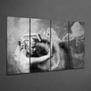Dancing with Smoke 4 Pieces Mega Glass Wall Art (59"x36") by Insigneart USA