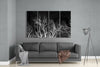 Night Trees 4 Pieces Mega Glass Wall Art (59"x36") by Insigneart USA