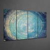 Turquoise 4 Pieces Mega Glass Wall Art (59"x36") by Insigneart USA