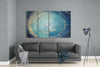Turquoise 4 Pieces Mega Glass Wall Art (59"x36") by Insigneart USA