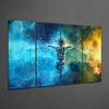 Astronaut 4 Pieces Mega Glass Wall Art (59"x36") by Insigneart USA