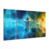 Astronaut 4 Pieces Mega Glass Wall Art (59"x36") by Insigneart USA