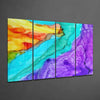 Colorful Steam 4 Pieces Mega Glass Wall Art (59"x36") by Insigneart USA