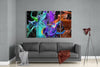 Mixing the Colors 4 Pieces Mega Glass Wall Art (59"x36") by Insigneart USA