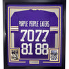 Framed Autographed/Signed Purple People Eaters 35x39 Minnesota Purple Football Jersey Beckett BAS COA