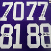 Framed Autographed/Signed Purple People Eaters 35x39 Minnesota Purple Football Jersey Beckett BAS COA