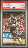 Graded 1997 Fleer Tim Duncan #201 Rookie RC Basketball Card PSA 10 Gem Mint