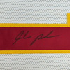 Framed Autographed/Signed Isiah Pacheco 35x39 Kansas City White Football Jersey JSA COA