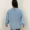 Pacific Blue Oversized Corded Crew by Ivy + Cloth