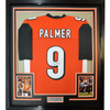 Framed Autographed/Signed Carson Palmer 35x39 Cincinnati Orange Football Jersey JSA COA