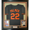 Framed Autographed/Signed Jim Palmer HOF 1990 35x39 Baltimore Black Baseball Jersey JSA COA by Hall of Fame Sports Memorabilia