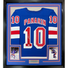Framed Autographed/Signed Artemi Panarin 35x39 New York Blue Hockey Jersey JSA COA by Hall of Fame Sports Memorabilia