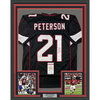 Framed Autographed/Signed Patrick Peterson 35x39 Arizona Black Football Jersey JSA COA