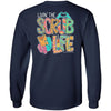 Pattern Letter Scrub Life on Navy Southern Couture Long Sleeve Tee by DoodleBug's
