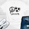Peace Love Soccer Graphic Tee by Anchored Grace Boutique