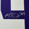 Framed Autographed/Signed Michael Penix Jr. 35x39 Washington Huskies White College Football Jersey Beckett BAS COA