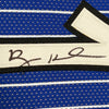 Framed Autographed/Signed Anfernee Penny Hardaway 35x39 Orlando Blue Pinstripe Basketball Jersey PSA/DNA COA by Hall of Fame Sports Memorabilia