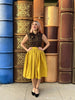 Peggy Swing Skirt in Mustard by Retrolicious