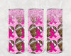Pink Ribbon Football 20 oz Skinny Tumbler by Anchored Grace Boutique