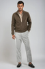 Pleated Wool Trouser Pants - Heather Grey by Buki