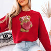 Plush Teddy Valentine Sweatshirt – Furry Look 3D Print Sweater by Adorb Custom Tees
