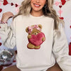 Plush Teddy Valentine Sweatshirt – Furry Look 3D Print Sweater by Adorb Custom Tees